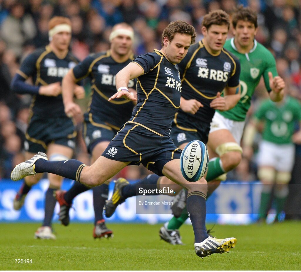 24 February 2013; Ruaridh Jackson, Scotland. RBS Six Nations Rugby Championship, Scotland v Ireland, Murrayfield Stadium, Edinburgh, Scotland. Picture credit: Brendan Moran / SPORTSFILE