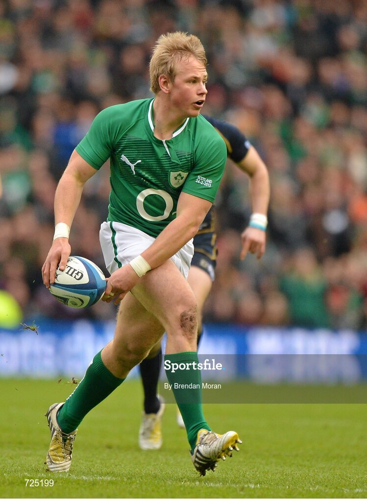 24 February 2013; Luke Marshall, Ireland. RBS Six Nations Rugby Championship, Scotland v Ireland, Murrayfield Stadium, Edinburgh, Scotland. Picture credit: Brendan Moran / SPORTSFILE