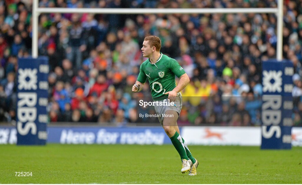 24 February 2013; Paddy Jackson, Ireland. RBS Six Nations Rugby Championship, Scotland v Ireland, Murrayfield Stadium, Edinburgh, Scotland. Picture credit: Brendan Moran / SPORTSFILE