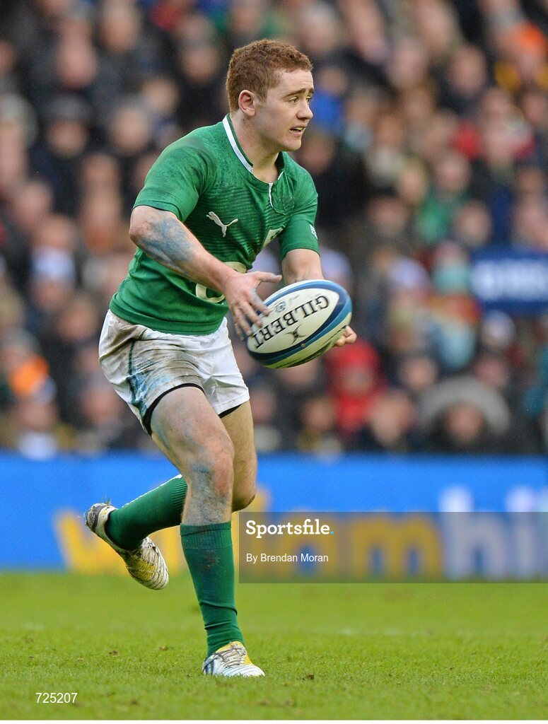 24 February 2013; Paddy Jackson, Ireland. RBS Six Nations Rugby Championship, Scotland v Ireland, Murrayfield Stadium, Edinburgh, Scotland. Picture credit: Brendan Moran / SPORTSFILE