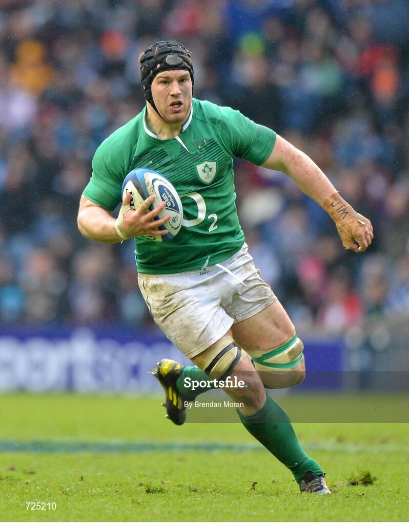 24 February 2013; Sean O'Brien, Ireland. RBS Six Nations Rugby Championship, Scotland v Ireland, Murrayfield Stadium, Edinburgh, Scotland. Picture credit: Brendan Moran / SPORTSFILE