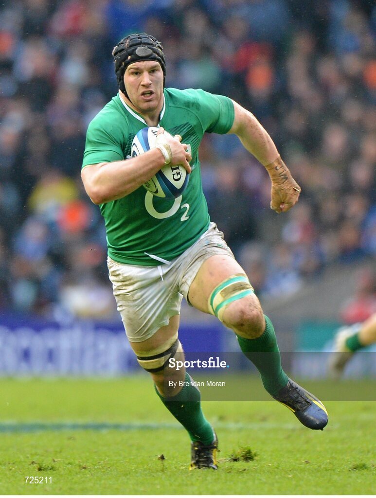 24 February 2013; Sean O'Brien, Ireland. RBS Six Nations Rugby Championship, Scotland v Ireland, Murrayfield Stadium, Edinburgh, Scotland. Picture credit: Brendan Moran / SPORTSFILE