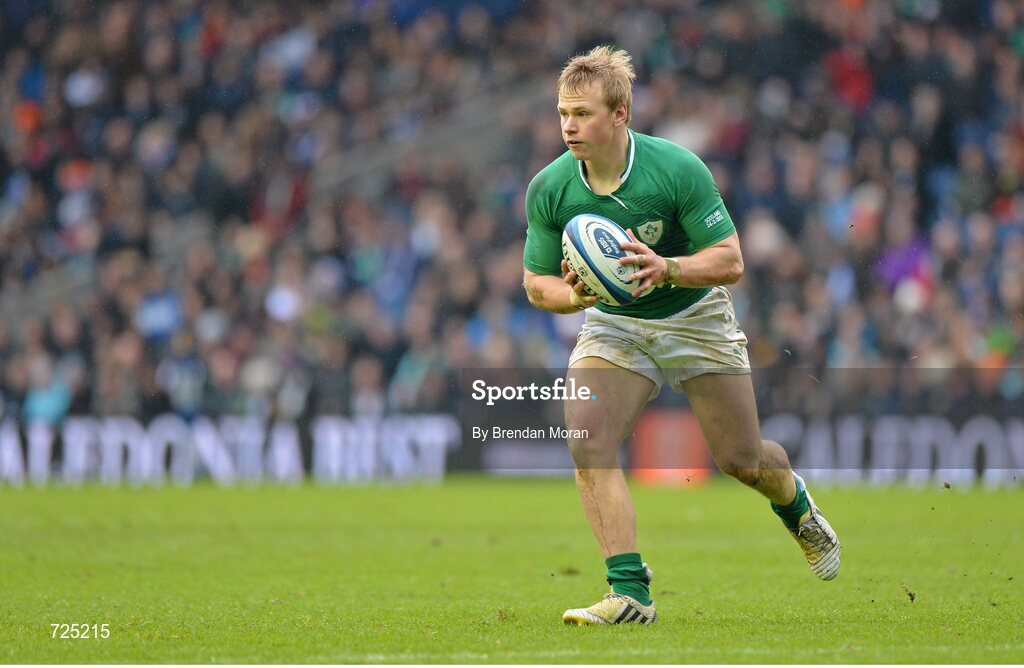 24 February 2013; Luke Marshall, Ireland. RBS Six Nations Rugby Championship, Scotland v Ireland, Murrayfield Stadium, Edinburgh, Scotland. Picture credit: Brendan Moran / SPORTSFILE