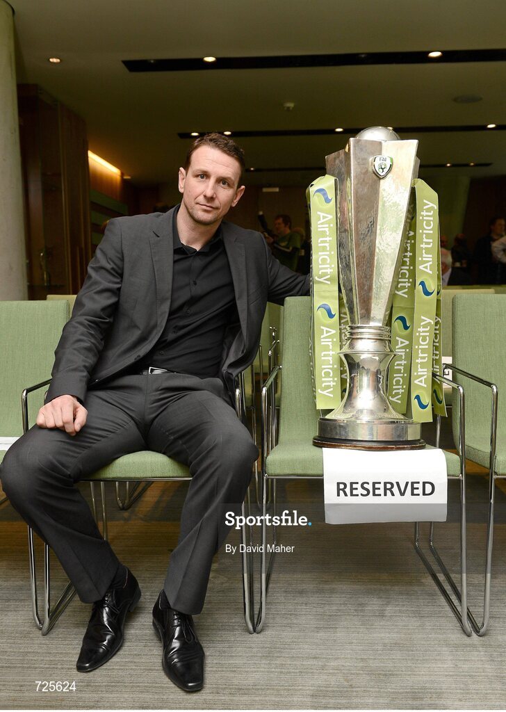 1 March 2013; Sligo Rovers manager Ian Baraclough in attendance at the Airtricity League launch 2013. Aviva Stadium, Lansdowne Road, Dublin. Picture credit: David Maher / SPORTSFILE
