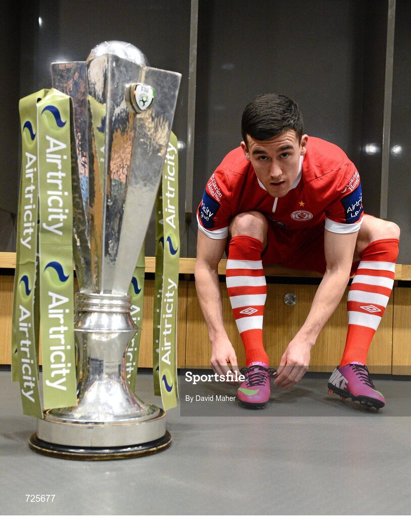 1 March 2013; Aaron Greene, Sligo Rovers in attendance at the Airtricity League launch 2013. Aviva Stadium, Lansdowne Road, Dublin. Picture credit: David Maher / SPORTSFILE