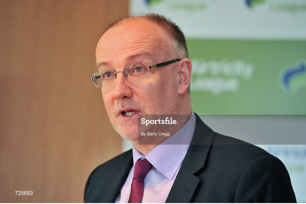 1 March 2013; Fran Gavin, Airtricity League Director, speaking to the media at the Airtricity League launch 2013. Aviva Stadium, Lansdowne Road, Dublin. Picture credit: Barry Cregg / SPORTSFILE