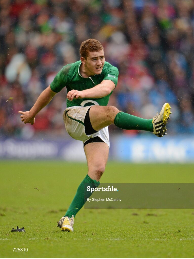 24 February 2013; Paddy Jackson, Ireland. RBS Six Nations Rugby Championship, Scotland v Ireland, Murrayfield Stadium, Edinburgh, Scotland. Picture credit: Stephen McCarthy / SPORTSFILE
