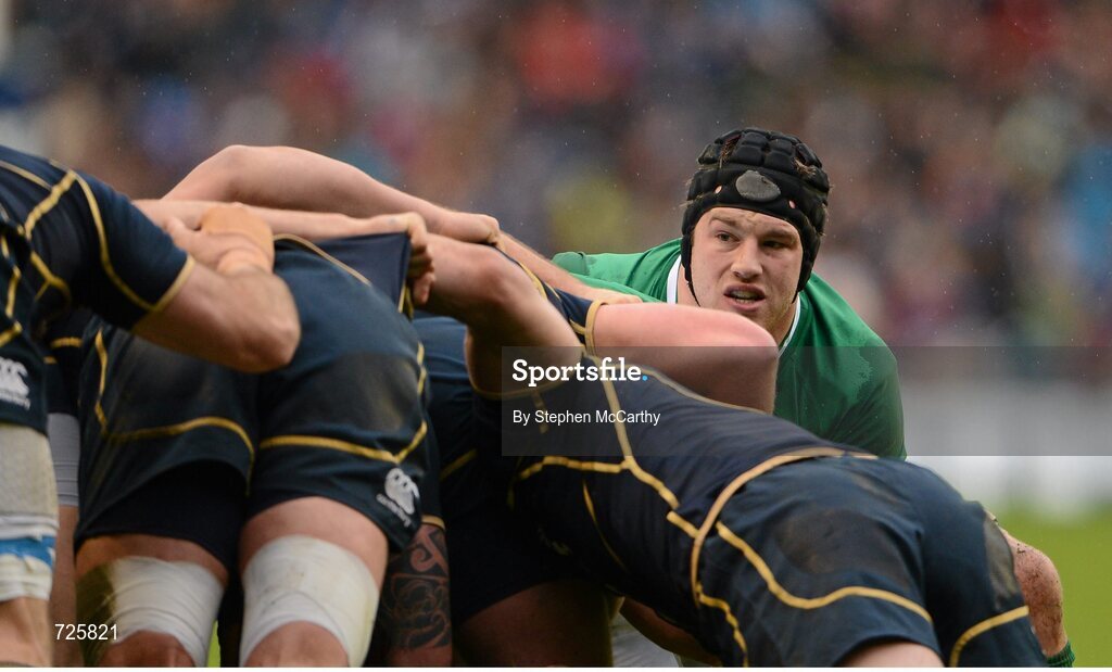 24 February 2013; Sean O'Brien, Ireland. RBS Six Nations Rugby Championship, Scotland v Ireland, Murrayfield Stadium, Edinburgh, Scotland. Picture credit: Stephen McCarthy / SPORTSFILE