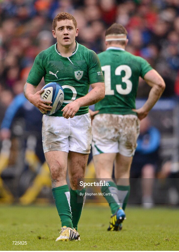 24 February 2013; Paddy Jackson, Ireland. RBS Six Nations Rugby Championship, Scotland v Ireland, Murrayfield Stadium, Edinburgh, Scotland. Picture credit: Stephen McCarthy / SPORTSFILE