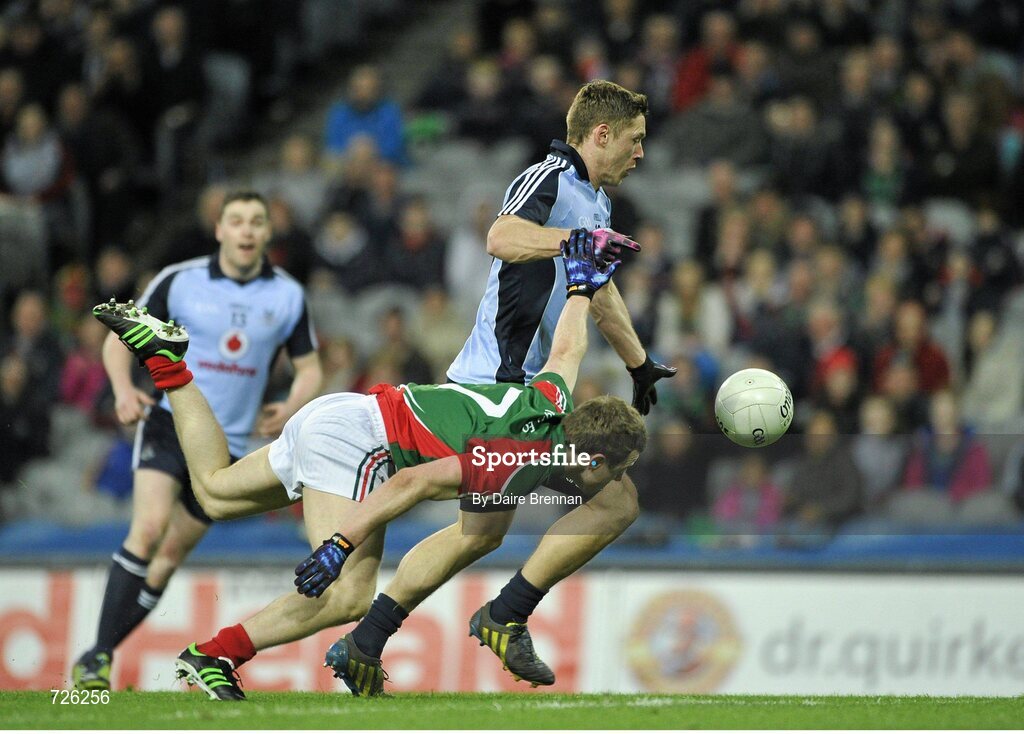2 March 2013; Paul Flynn, Dublin, in action against Colm Boyle, Mayo. Allianz Football League, Division 1, Dublin v Mayo, Croke Park, Dublin. Picture credit: Dáire Brennan / SPORTSFILE