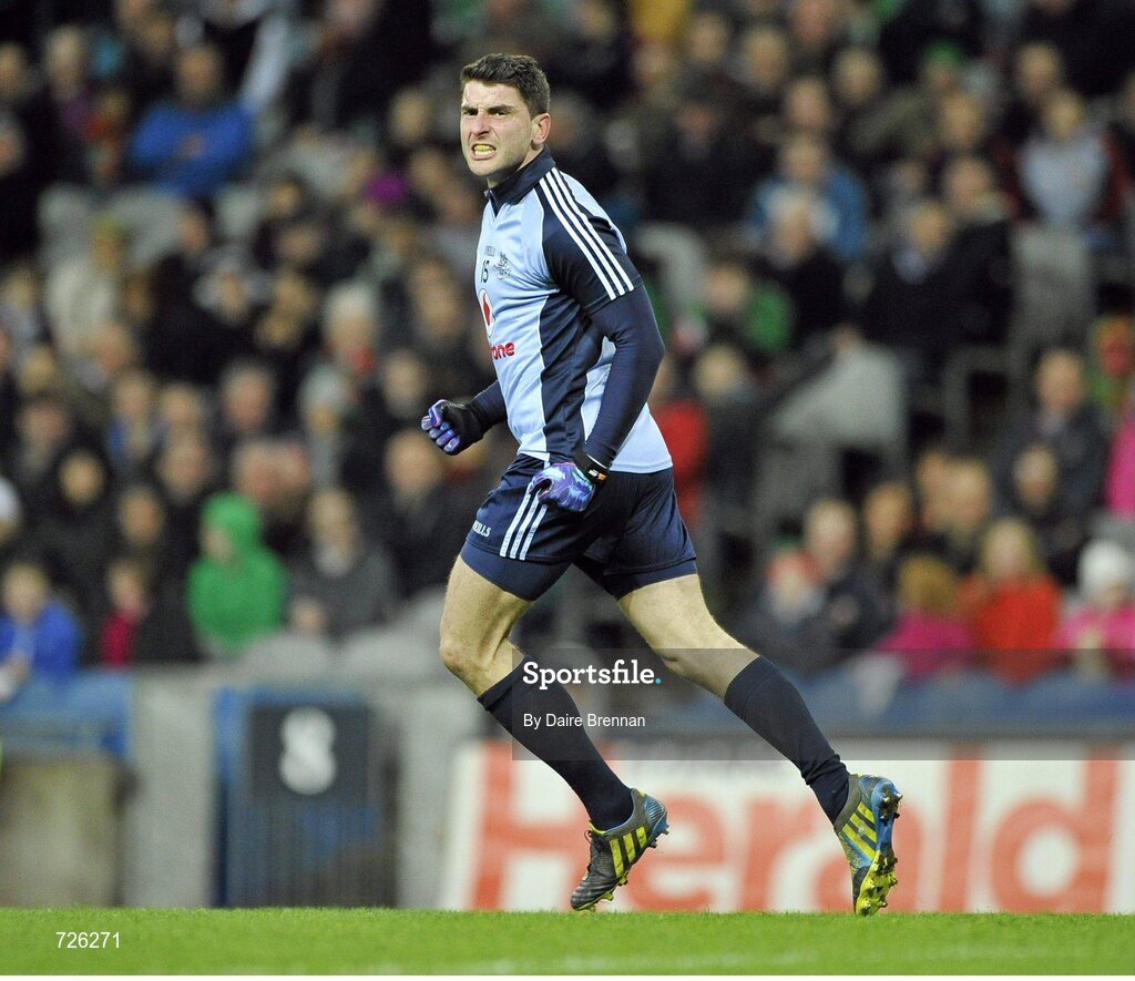 2 March 2013; Bernard Brogan, Dublin, celebrates after scoring his side's first goal. Allianz Football League, Division 1, Dublin v Mayo, Croke Park, Dublin. Picture credit: Dáire Brennan / SPORTSFILE