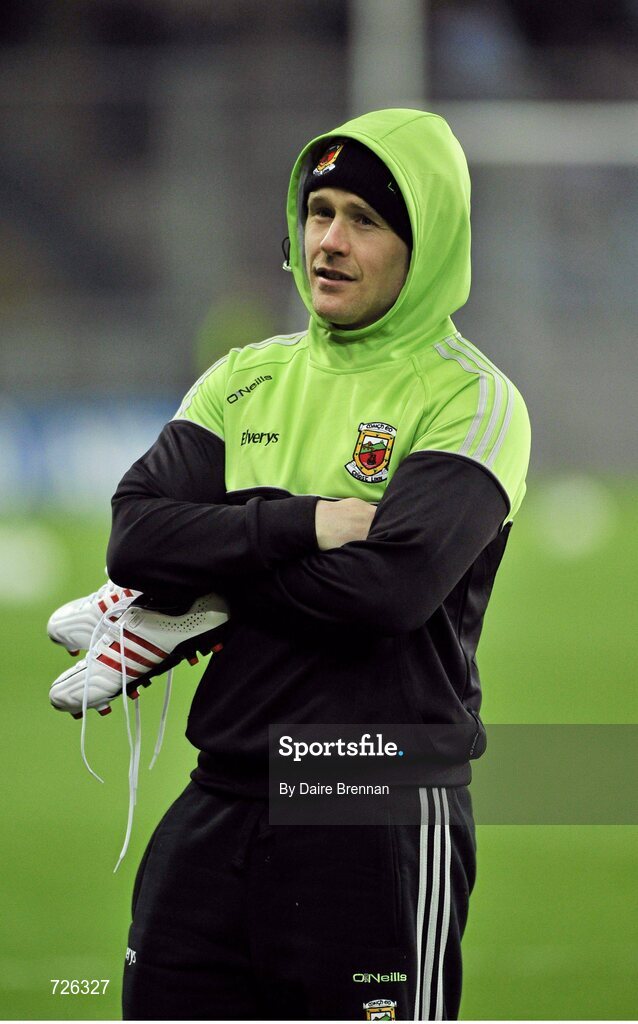2 March 2013; Injured Mayo player Andy Moran. Allianz Football League, Division 1, Dublin v Mayo, Croke Park, Dublin. Picture credit: Dáire Brennan / SPORTSFILE