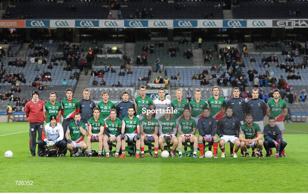 2 March 2013; The Mayo panel. Allianz Football League, Division 1, Dublin v Mayo, Croke Park, Dublin. Picture credit: Dáire Brennan / SPORTSFILE