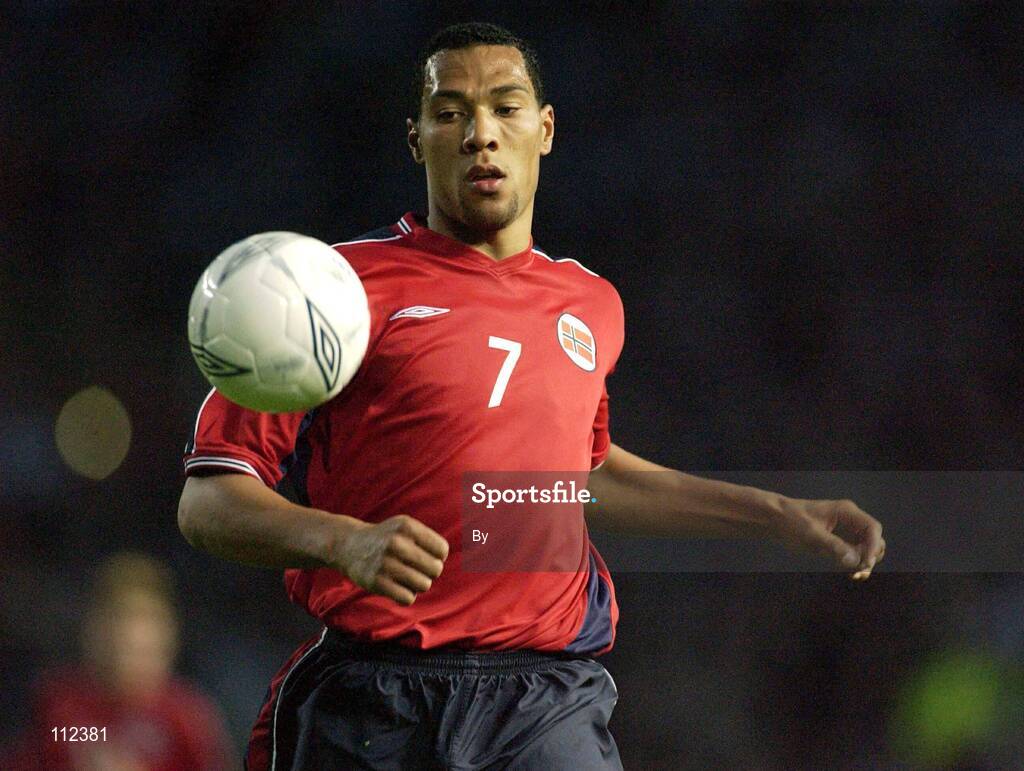 30 April 2003; John Carew, Norway. Friendly International, Republic of Ireland v Norway, Lansdowne Road, Dublin. Soccer. Picture credit; Pat Murphy / SPORTSFILE *EDI*