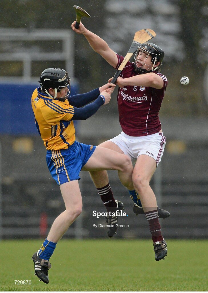 10 March 2013; Tony Kelly, Clare, in action against Joseph Cooney, Galway. Allianz Hurling League, Division 1A, Clare v Galway, Cusack Park, Ennis, Co. Clare. Picture credit: Diarmuid Greene / SPORTSFILE