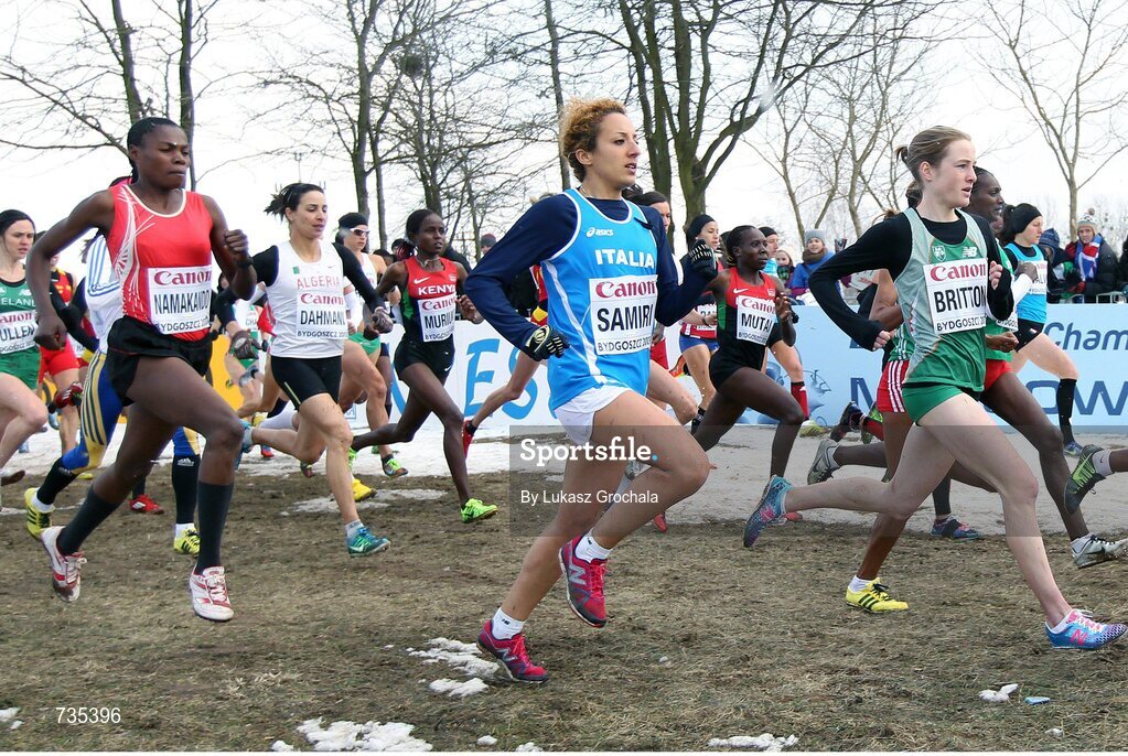 24 March 2013; Ireland's Fionnuala Britton in action during the IAAF World Cross Country Championships 2013. Bydgoszcz, Poland. Picture credit: Lukasz Grochala / SPORTSFILE