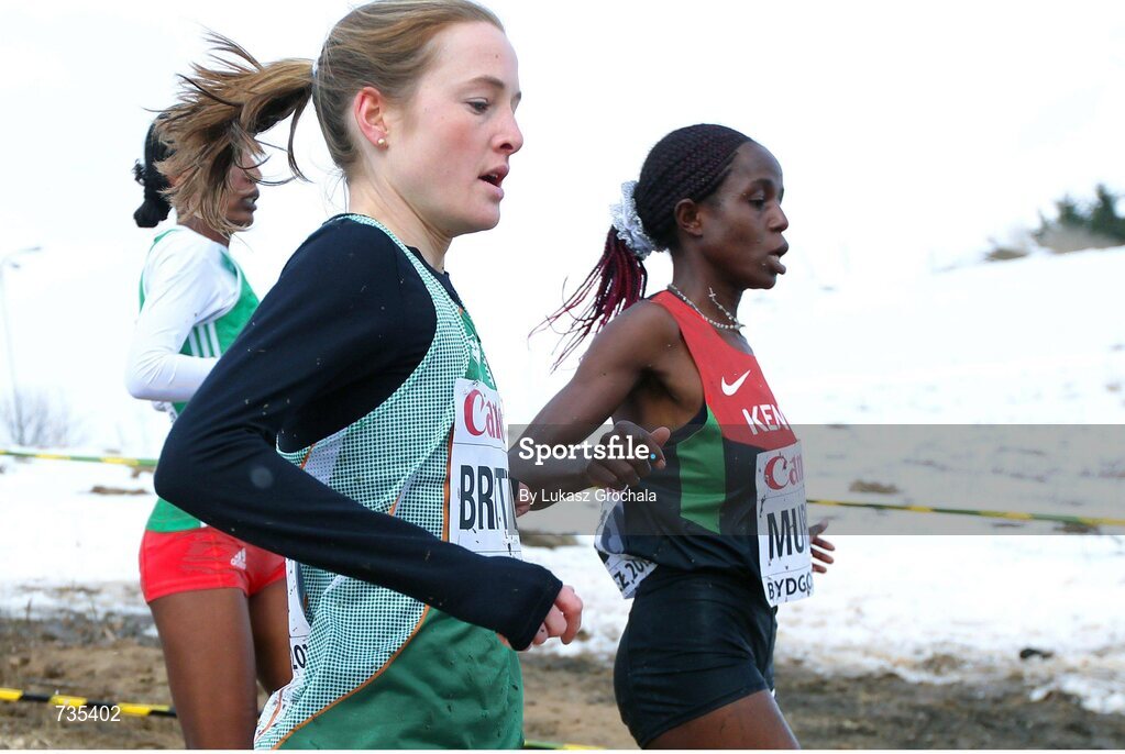 24 March 2013; Ireland's Fionnuala Britton in action during the IAAF World Cross Country Championships 2013. Bydgoszcz, Poland. Picture credit: Lukasz Grochala / SPORTSFILE
