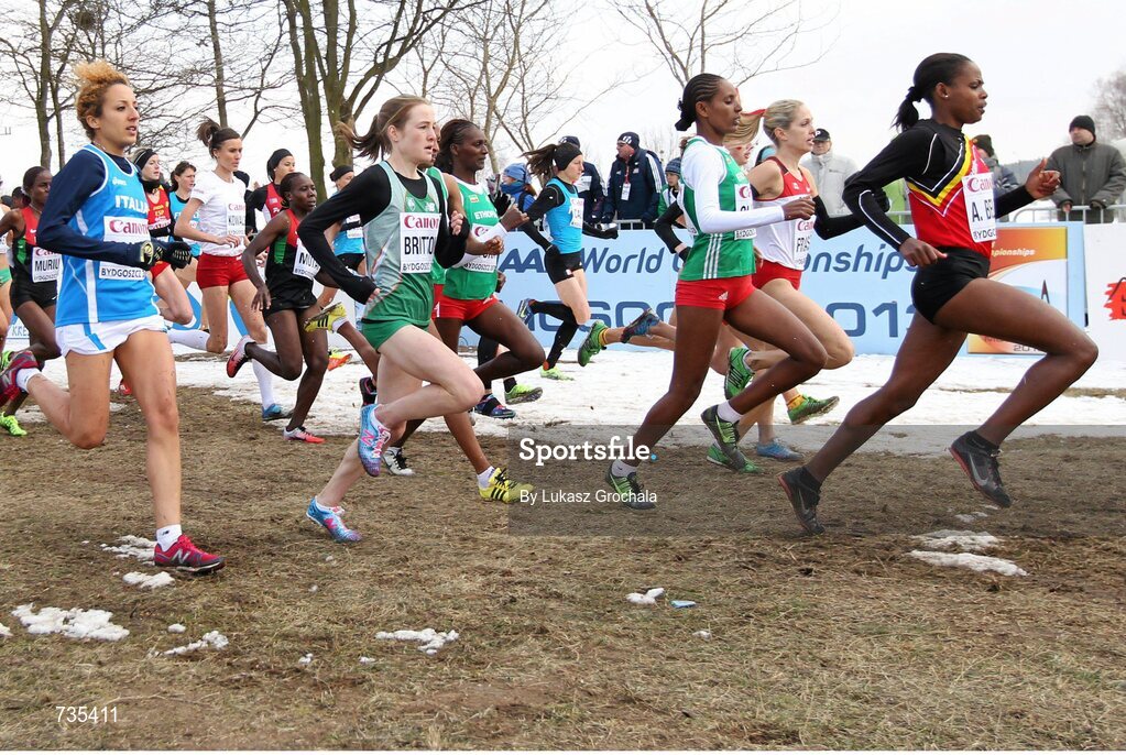 24 March 2013; Ireland's Fionnuala Britton in action during the IAAF World Cross Country Championships 2013. Bydgoszcz, Poland. Picture credit: Lukasz Grochala / SPORTSFILE