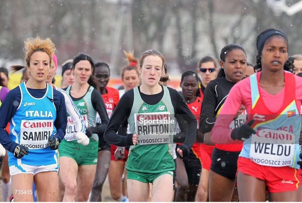 24 March 2013; Ireland's Fionnuala Britton in action during the IAAF World Cross Country Championships 2013. Bydgoszcz, Poland. Picture credit: Lukasz Grochala / SPORTSFILE