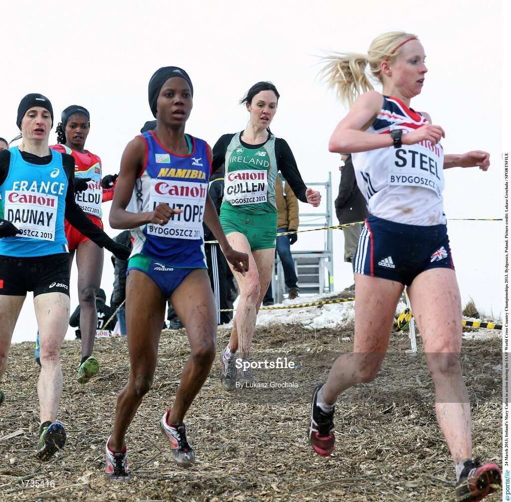 24 March 2013; Ireland's Mary Cullen in action during the IAAF World Cross Country Championships 2013. Bydgoszcz, Poland. Picture credit: Lukasz Grochala / SPORTSFILE