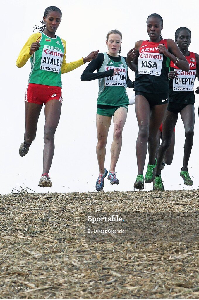 24 March 2013; Ireland's Fionnuala Britton in action during the IAAF World Cross Country Championships 2013. Bydgoszcz, Poland. Picture credit: Lukasz Grochala / SPORTSFILE