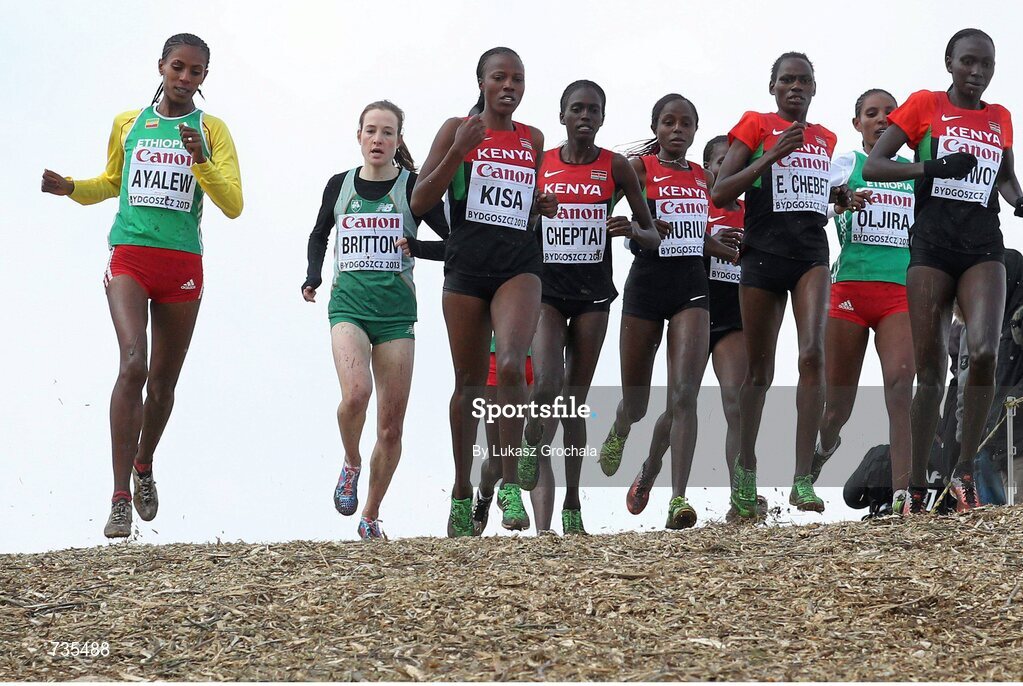 24 March 2013; Ireland's Fionnuala Britton in action during the IAAF World Cross Country Championships 2013. Bydgoszcz, Poland. Picture credit: Lukasz Grochala / SPORTSFILE