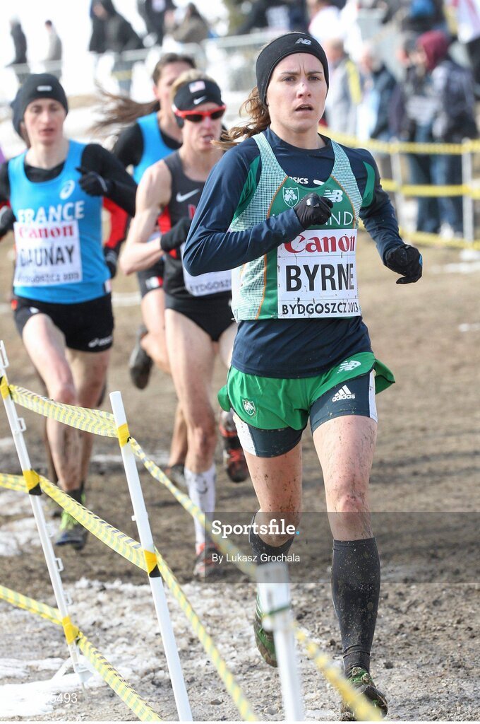 24 March 2013; Ireland's Linda Byrne in action during the IAAF World Cross Country Championships 2013. Bydgoszcz, Poland. Picture credit: Lukasz Grochala / SPORTSFILE