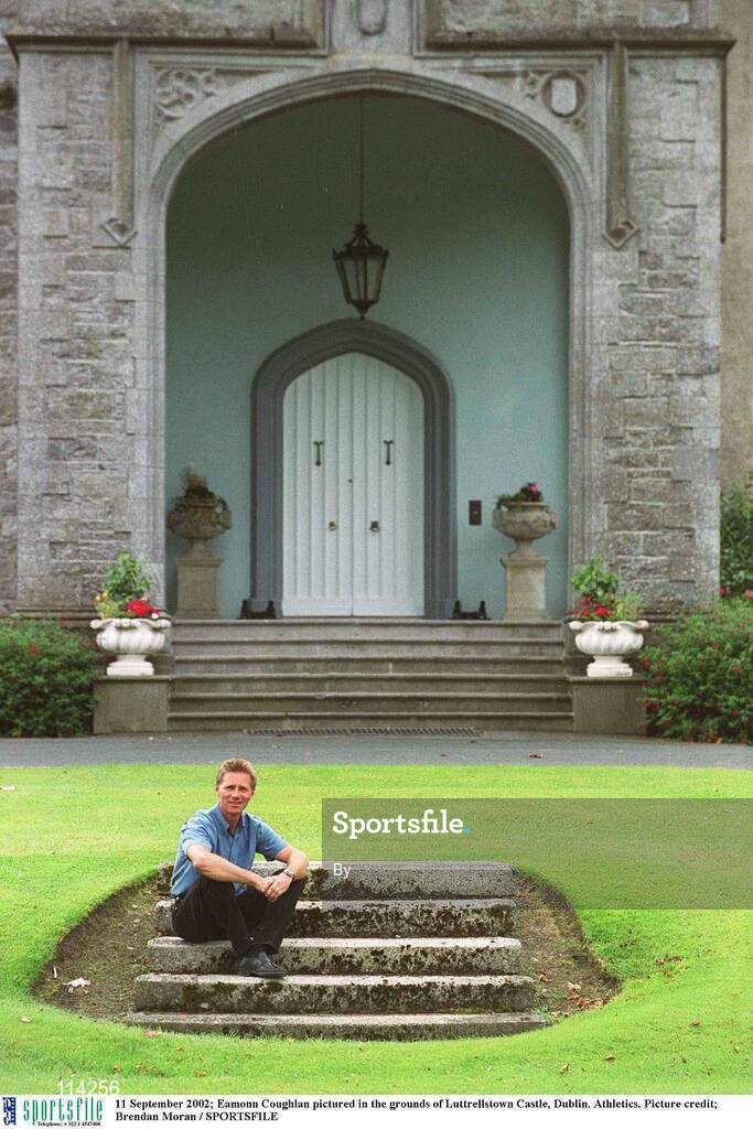 11 September 2002; Eamonn Coghlan pictured in the grounds of Luttrellstown Castle, Dublin. Athletics. Picture credit; Brendan Moran / SPORTSFILE