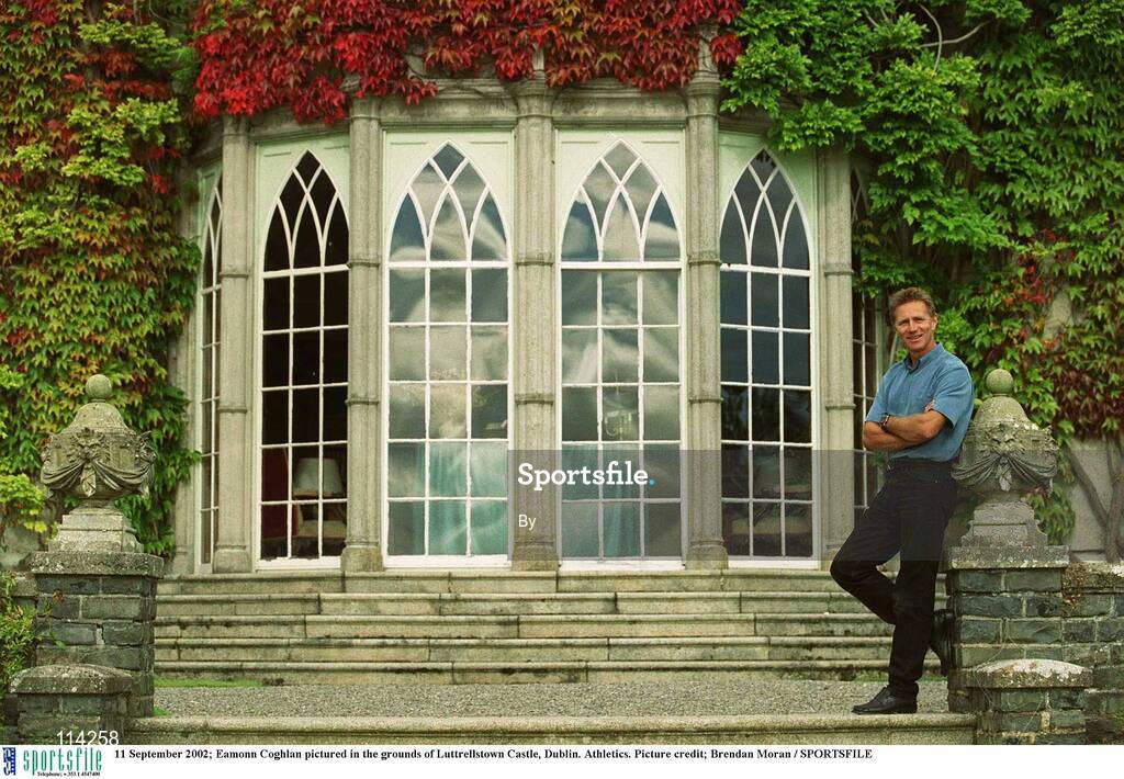 11 September 2002; Eamonn Coghlan pictured in the grounds of Luttrellstown Castle, Dublin. Athletics. Picture credit; Brendan Moran / SPORTSFILE