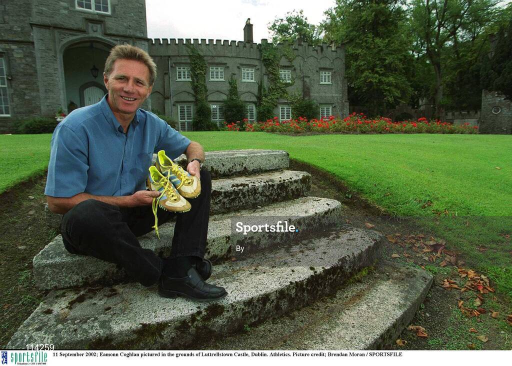 11 September 2002; Eamonn Coghlan pictured in the grounds of Luttrellstown Castle, Dublin. Athletics. Picture credit; Brendan Moran / SPORTSFILE