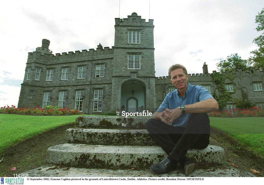 11 September 2002; Eamonn Coghlan pictured in the grounds of Luttrellstown Castle, Dublin. Athletics. Picture credit; Brendan Moran / SPORTSFILE