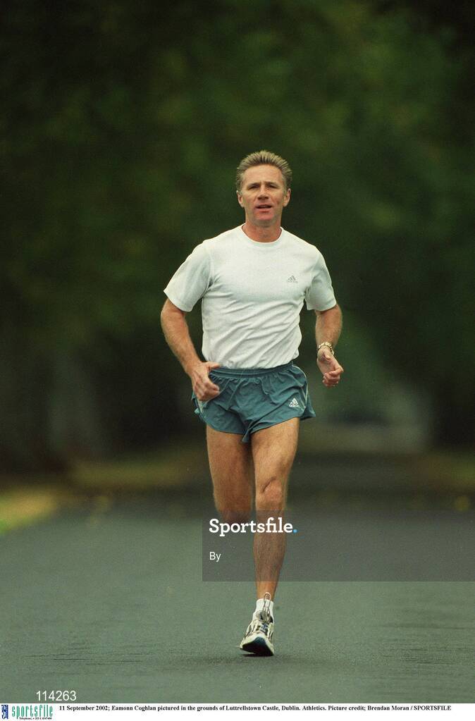 11 September 2002; Eamonn Coghlan pictured in the grounds of Luttrellstown Castle, Dublin. Athletics. Picture credit; Brendan Moran / SPORTSFILE