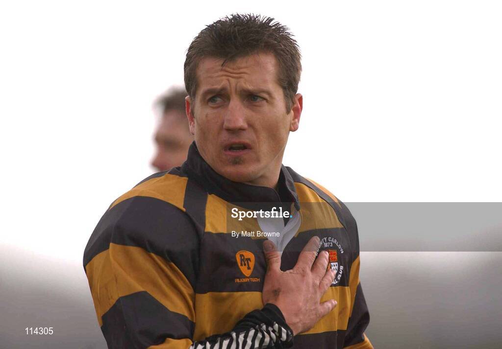 1 March 2003; Dan Van Zyl, Carlow. AIB League Division One, County Carlow v Clontarf, Oak Park, Co. Carlow.  Picture credit; Matt Browne / SPORTSFILE *EDI*