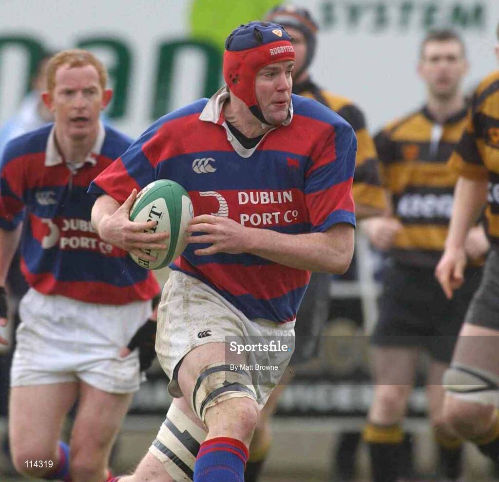 1 March 2003; Andy Wood, Clontarf. AIB League Division One, County Carlow v Clontarf, Oak Park, Co. Carlow.  Picture credit; Matt Browne / SPORTSFILE *EDI*