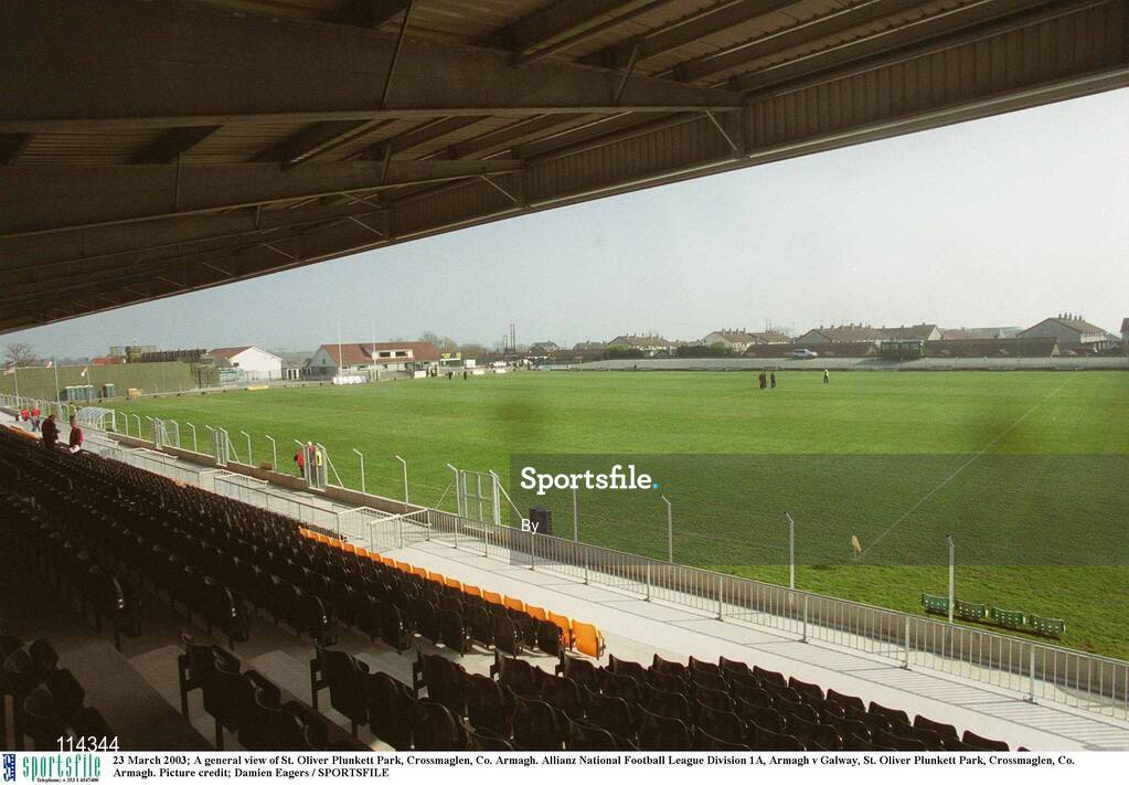 23 March 2003; A general view of St. Oliver Plunkett Park, Crossmaglen, Co. Armagh. Allianz National Football League Division 1A, Armagh v Galway, St. Oliver Plunkett Park, Crossmaglen, Co. Armagh. Picture credit; Damien Eagers / SPORTSFILE