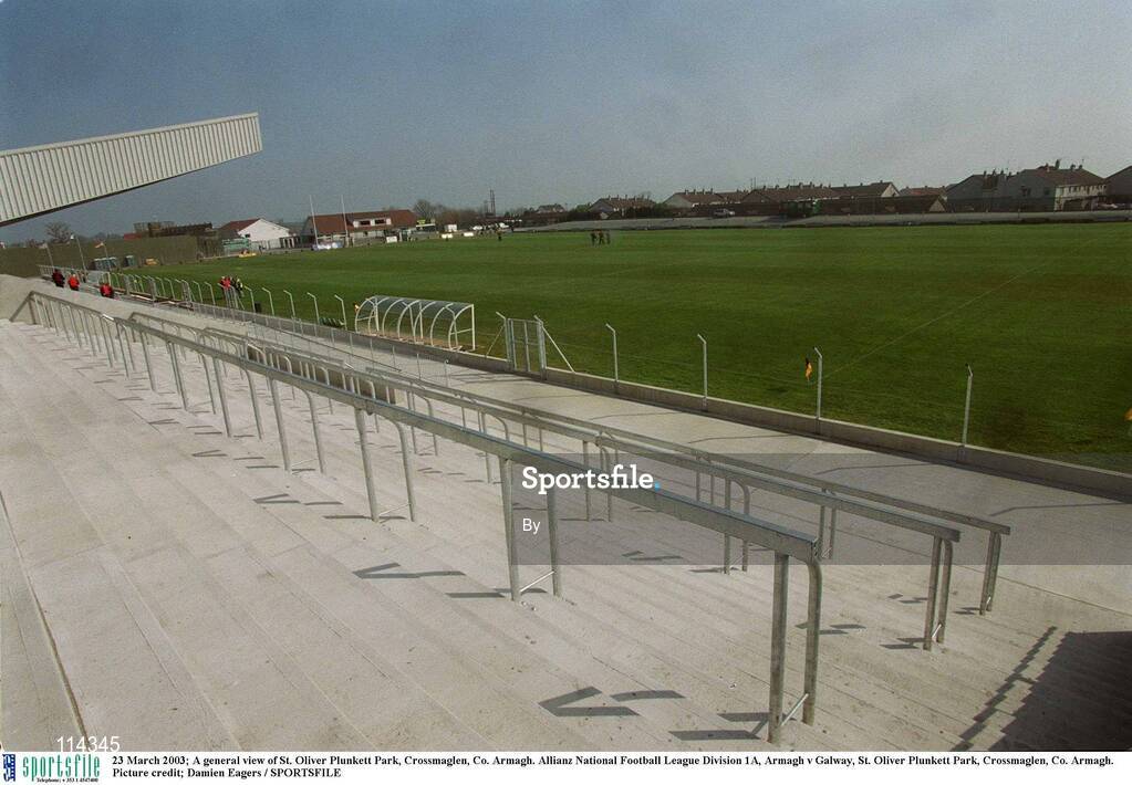 23 March 2003; A general view of St. Oliver Plunkett Park, Crossmaglen, Co. Armagh. Allianz National Football League Division 1A, Armagh v Galway, St. Oliver Plunkett Park, Crossmaglen, Co. Armagh. Picture credit; Damien Eagers / SPORTSFILE