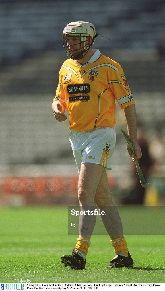 5 May 2003; Colm McGuckian, Antrim. Allianz National Hurling League Division 2 Final, Antrim v Kerry, Croke Park, Dublin. Picture credit; Ray McManus / SPORTSFILE