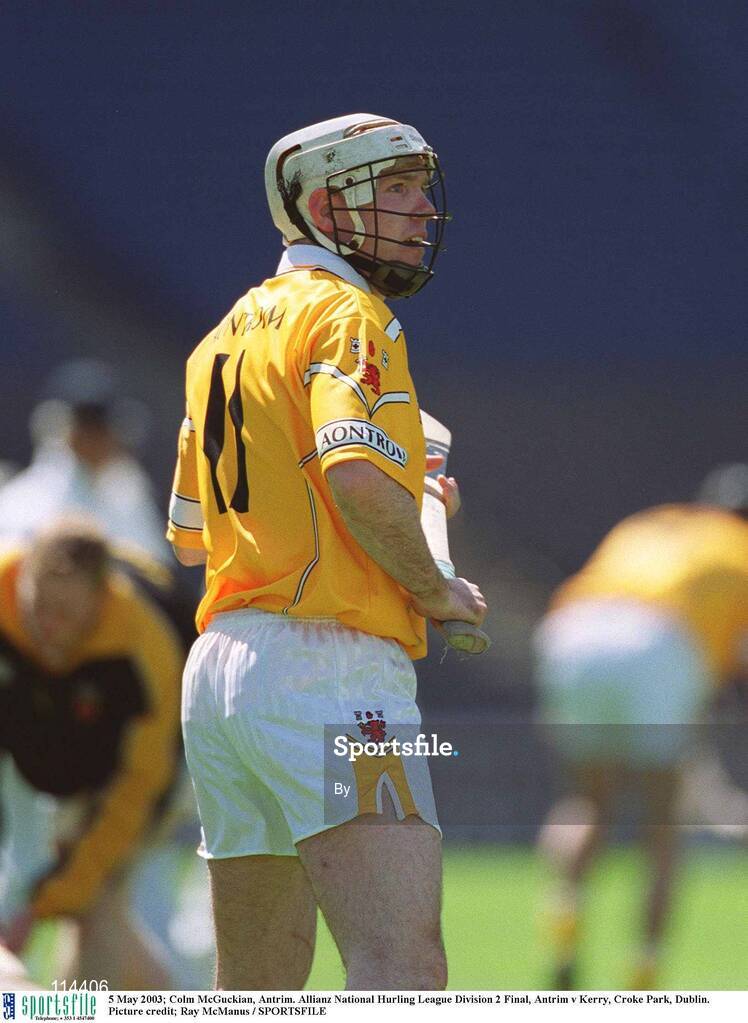 5 May 2003; Colm McGuckian, Antrim. Allianz National Hurling League Division 2 Final, Antrim v Kerry, Croke Park, Dublin. Picture credit; Ray McManus / SPORTSFILE