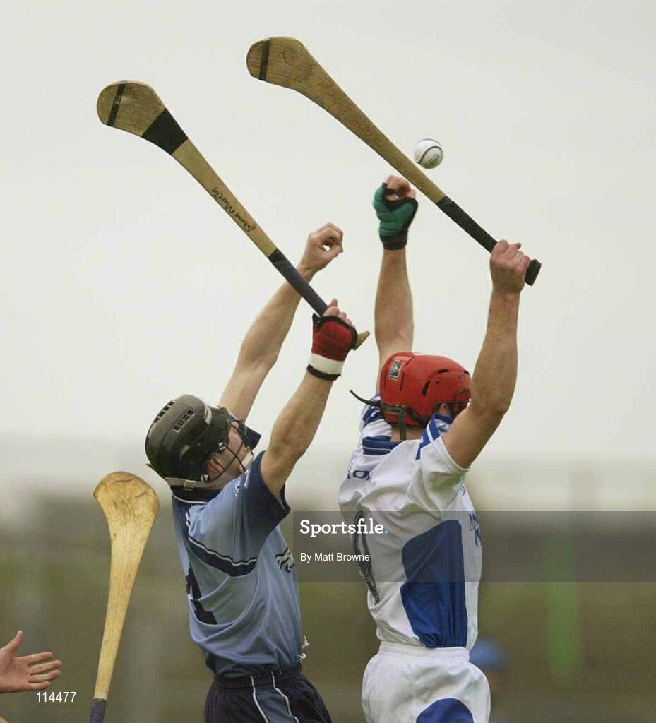 31 May 2003; James Young, Laois, in action against Dublin's Shane Martin. Guinness Leinster Senior Hurling Championship replay, Dublin v Laois, Nowlan Park, Co. Kilkenny. Picture credit; Matt Browne / SPORTSFILE *EDI*
