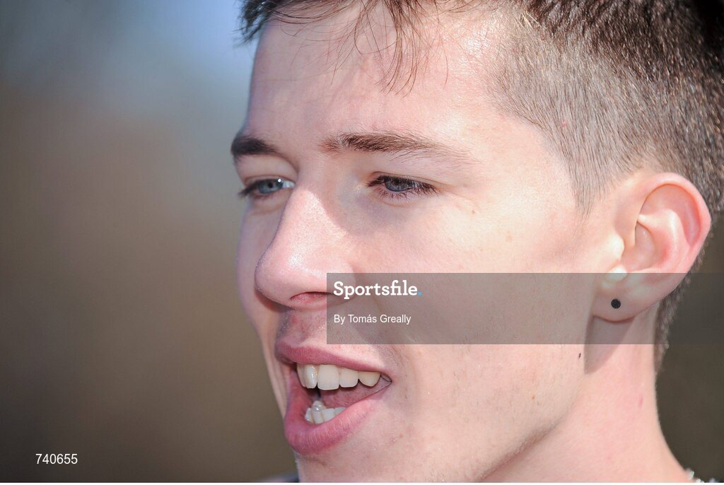 14 April 2013; Paul Robinson, St. Coca's A.C, after winning the Elite Mens Mile event. SPAR Great Ireland Run 2013. Phoenix Park, Dublin. Picture credit: Tomás Greally / SPORTSFILE