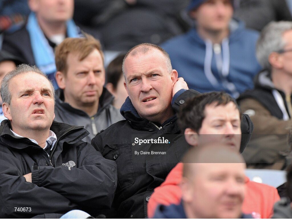 14 April 2013; Former Dublin manager Pat Gilroy watches the game from the Hogan Stand. Allianz Football League, Division 1, Semi-Final, Dublin v Mayo, Croke Park, Dublin. Picture credit: Dáire Brennan / SPORTSFILE