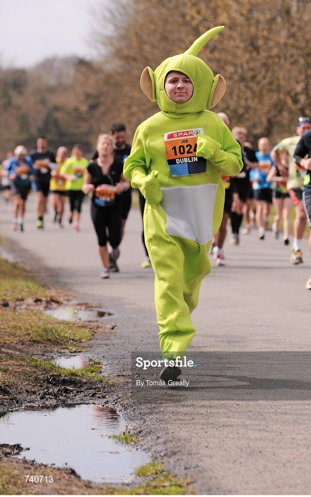 14 April 2013; Joe Sexton from Dublin, competing in the SPAR Great Ireland Run 2013. Phoenix Park, Dublin. Picture credit: Tomás Greally / SPORTSFILE