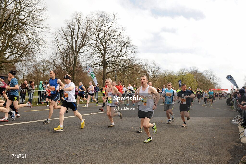 14 April 2013; A general view of the early stages of the SPAR Great Ireland Run 2013. Phoenix Park, Dublin. Picture credit: Pat Murphy / SPORTSFILE