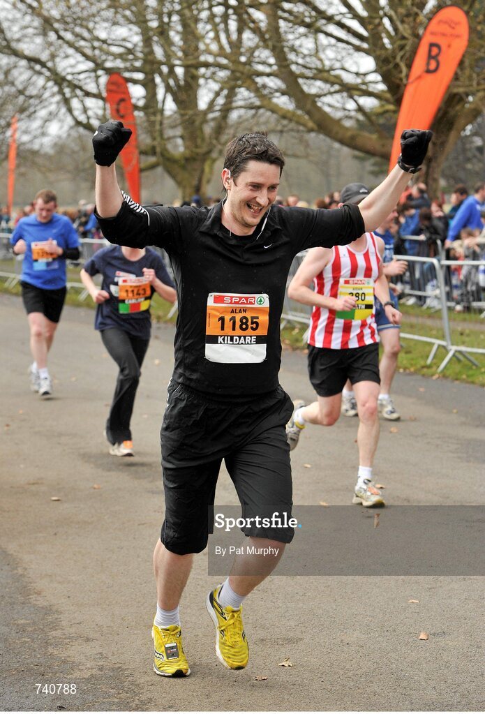 14 April 2013; Alan Kilbride, from Kildare, competing in the SPAR Great Ireland Run 2013. Phoenix Park, Dublin. Picture credit: Pat Murphy / SPORTSFILE