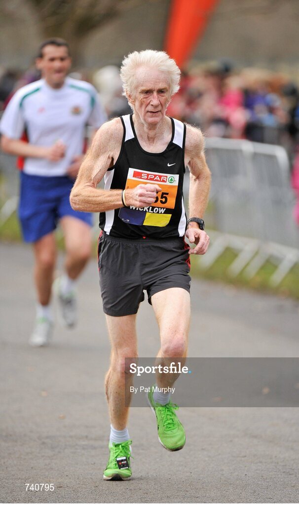 14 April 2013; Jim Boland, from Wicklow, competing in the SPAR Great Ireland Run 2013. Phoenix Park, Dublin. Picture credit: Pat Murphy / SPORTSFILE