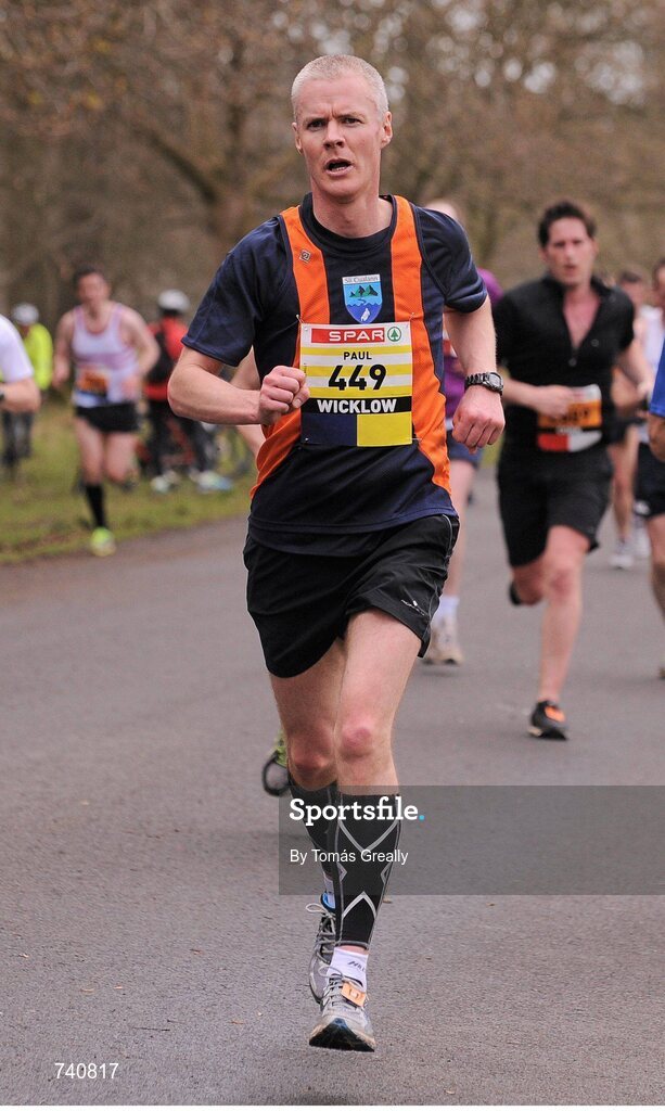 14 April 2013; Paul Kelly, Slí Cualann A.C., Co. Wicklow, competing in the SPAR Great Ireland Run 2013. Phoenix Park, Dublin. Picture credit: Tomás Greally / SPORTSFILE