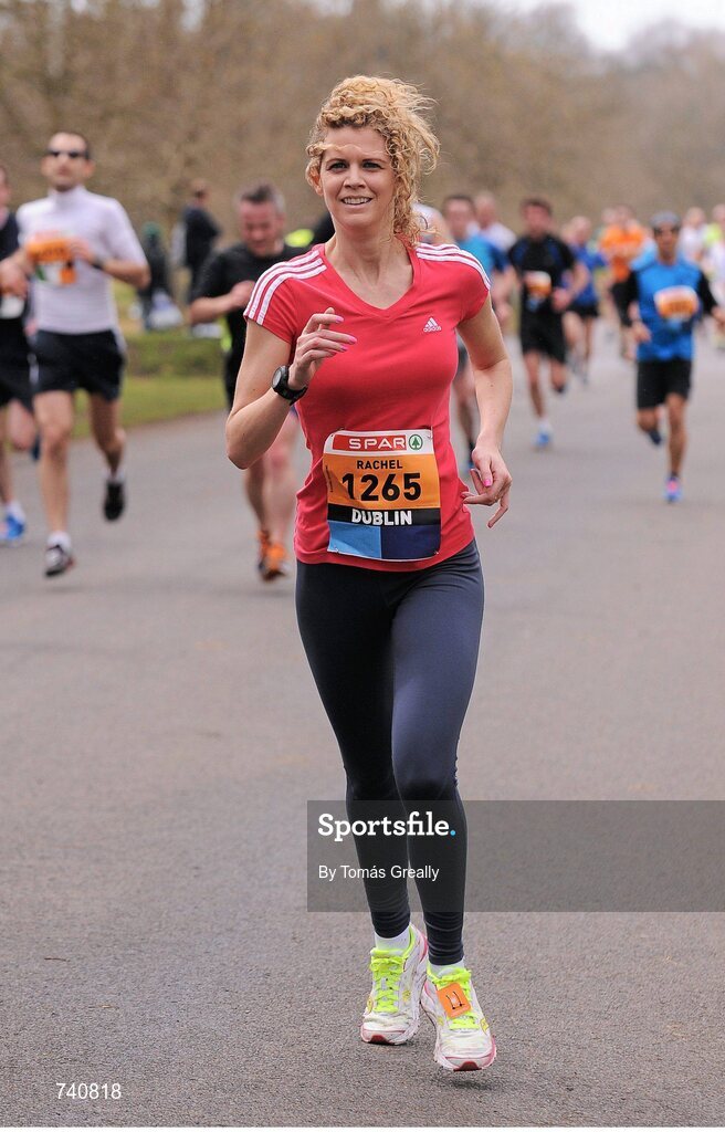 14 April 2013; Rachel McGrane, Dublin, competing in the SPAR Great Ireland Run 2013. Phoenix Park, Dublin. Picture credit: Tomás Greally / SPORTSFILE