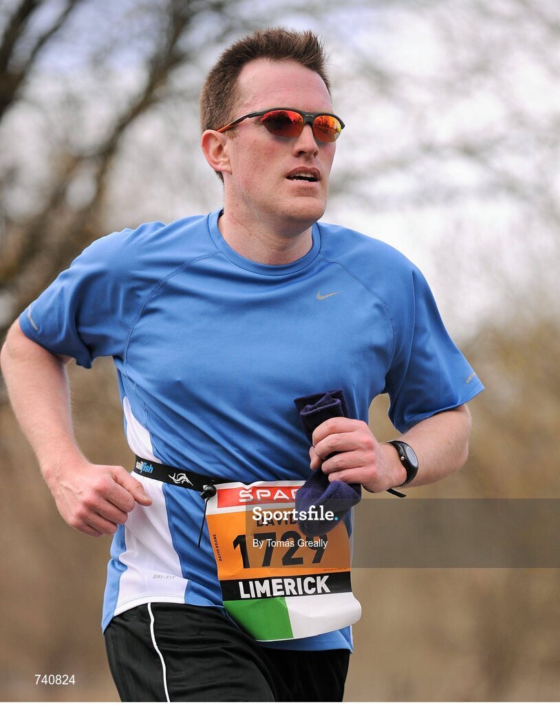 14 April 2013; David Keane, Limerick, competing in the SPAR Great Ireland Run 2013. Phoenix Park, Dublin. Picture credit: Tomás Greally / SPORTSFILE