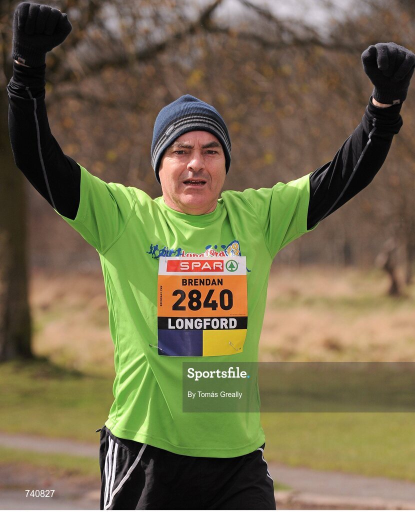 14 April 2013; Brendan Lynn, Longford, competing in the SPAR Great Ireland Run 2013. Phoenix Park, Dublin. Picture credit: Tomás Greally / SPORTSFILE