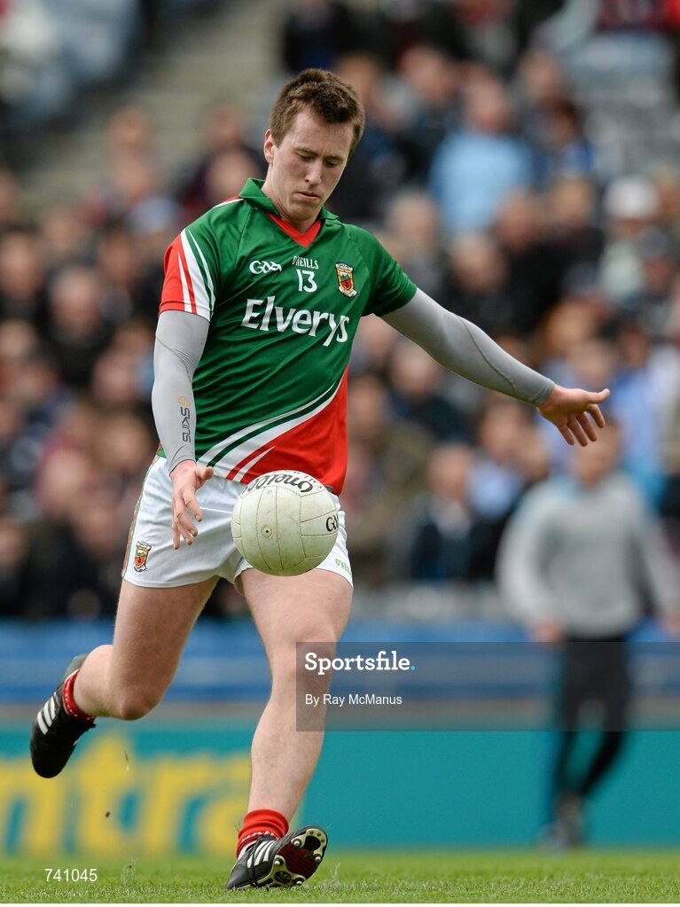 14 April 2013; Cillian O'Connor, Mayo. Allianz Football League, Division 1, Semi-Final, Dublin v Mayo, Croke Park, Dublin. Picture credit: Ray McManus / SPORTSFILE